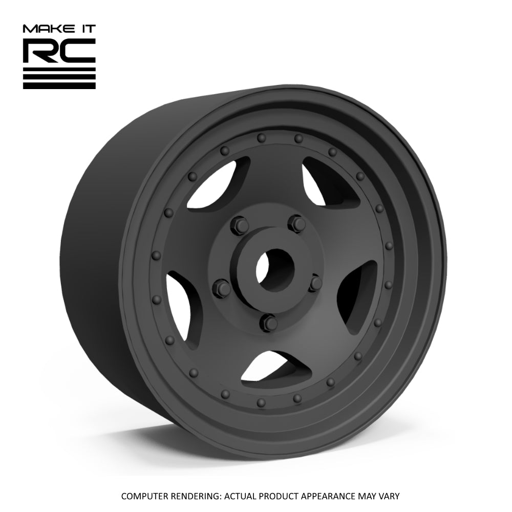 Make It RC Star 50 1/24.5 Scale Wheel 18x9mm M2 Shaft 4x1mm Hex OS -0.5mm BS 4mm